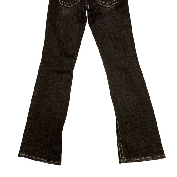 Miss Me Bootcut Big Girls Jeans 12 29 JPK5124B5 Black Embroidered Distressed - Picture 7 of 8